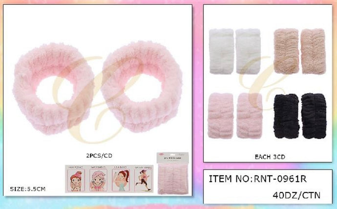 Hair- Assorted Spa Headband RNT-0961R (12pc pack)