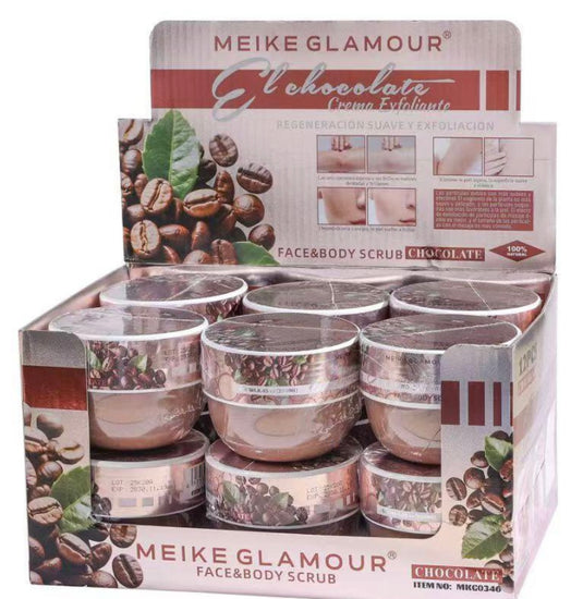 Skincare-Meike Glamour Chocolate Face & Body Scrub MKG-0346 (12pc display)