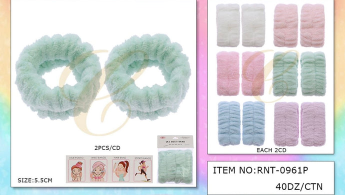 Hair- Assorted Spa Headband RNT-0961P (12pc pack)