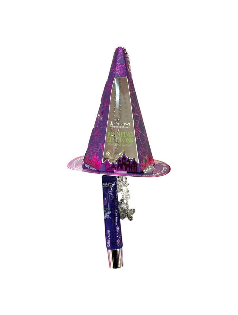 Load image into Gallery viewer, Lips-Celavi Halloween Witch Lip Gloss With Keychain LP012W ($2.50 each, 6pc bundle)
