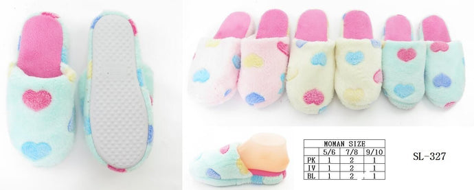 Accessories- Valentine Hearts Slippers SL327 (12pc pack)