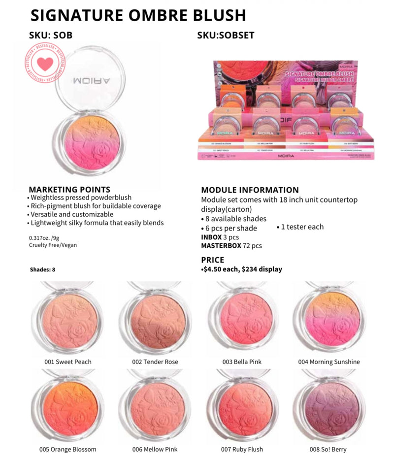Load image into Gallery viewer, Face-Moira Signature Ombre Blush Display SOBSET (48pc display + Tester)
