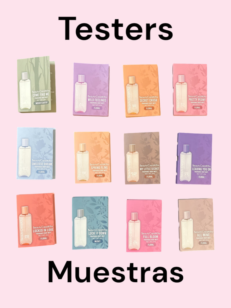 Load image into Gallery viewer, Skincare- Beauty Creations Fragrance Body Mist Samples MIX (12pc bundle, $1 each)
