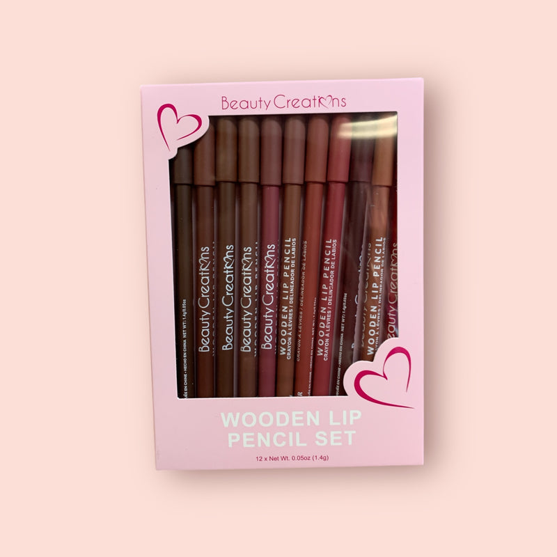 Load image into Gallery viewer, Lips- Beauty Creations Wooden Lip Pencil Set, #WLP-SET ($5.50 each, 6pc bundle)
