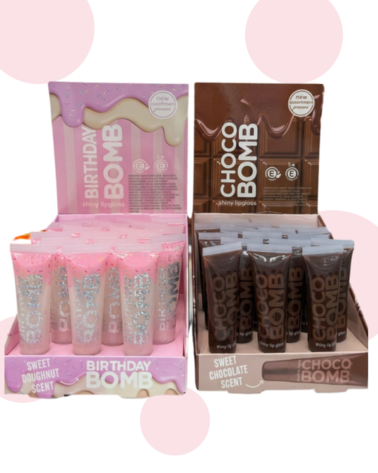 Lips-Lip Gloss BOMB Display ($0.66 each, 18pc display)