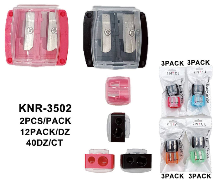 Novelties-Sharpener With Case KNR-3502 (12pc pack)