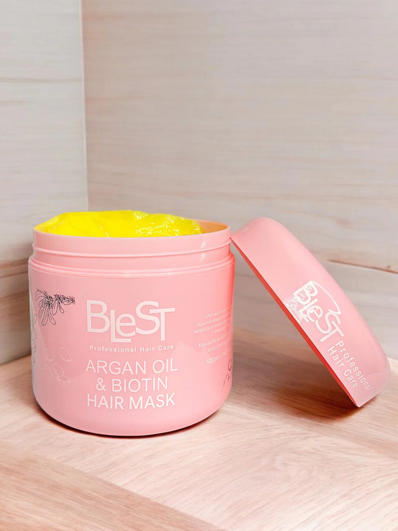 Load image into Gallery viewer, Hair- Blest Hair Mask 16.9fl.oz Argan Oil &amp; Biotin BH701 (4pc bundle, $4.50 each)
