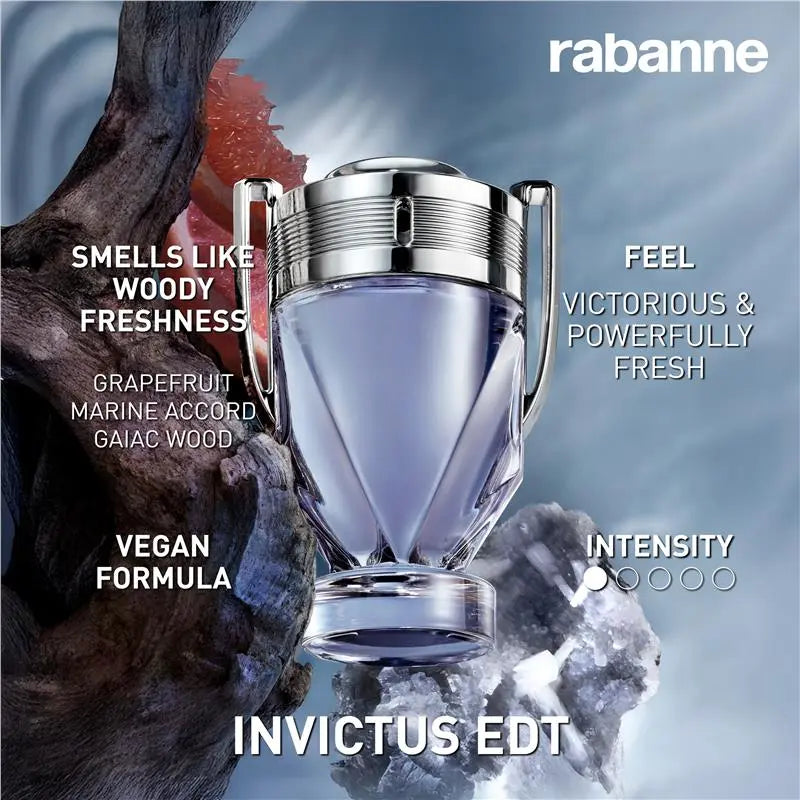 Load image into Gallery viewer, Perfumes- Invictus By Paco Rabanne Eau De Toilette 3.4oz/100ml -100% Authentic
