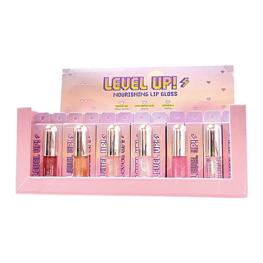 Lips- Kara Level Up Lip Gloss L6-03-D (72pc display, $2.75 each)