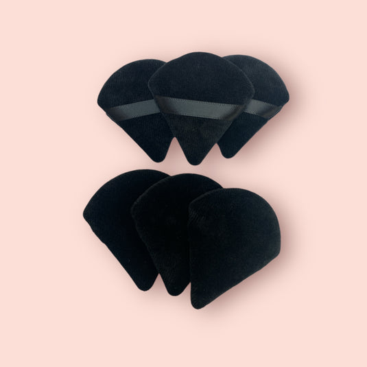 FACE- Powder Puff Pack #3 ALL BLACK (12pc pack, $1 each bag)