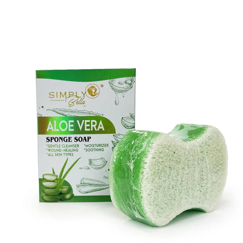 Load image into Gallery viewer, Skincare-Simply Bella Aloe Verá Sponge Soap SIM059 ($2 each, 12pc display)
