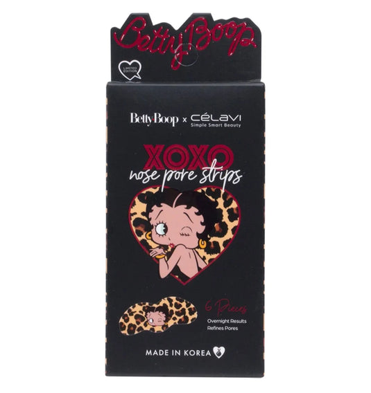 Skincare-Celavi x Betty Boop XOXO 6pc Cheetah Nose Pore Strips B46510R1 ($2.50 each, 6pc Bundle)