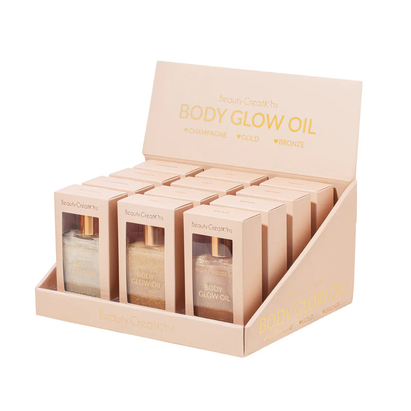 Load image into Gallery viewer, Face- Beauty Creations Body Glow Oil GBO (12pc display,$4 each)
