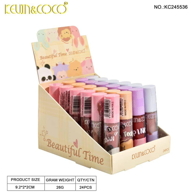 Lips- Kevin&Coco Beautiful Time Baby Animals Lip Glosses KC245536 (24pc display)