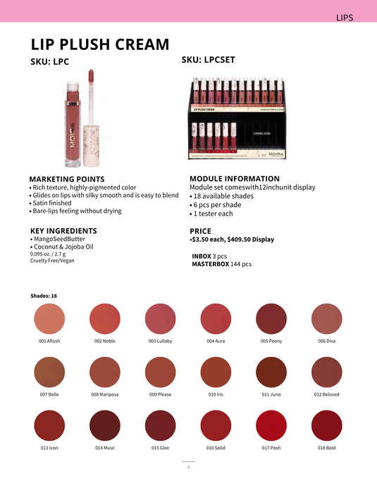 Lips-Moira Lip Plush Cream