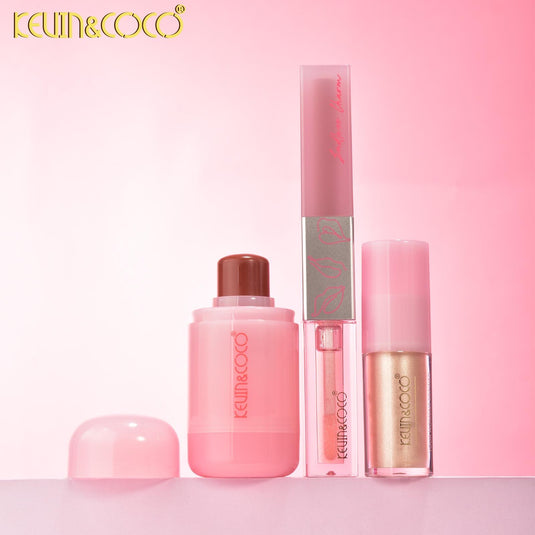 Face-Kevin&Coco Pudding Makeup Set- Blush, Highlight and Lip Gloss KC1103-B ($3 each, 12pc display)