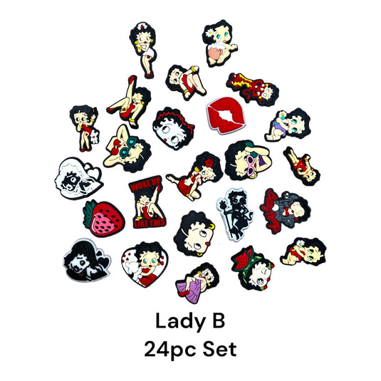 Shoe charms- Lady B (24pc pack)