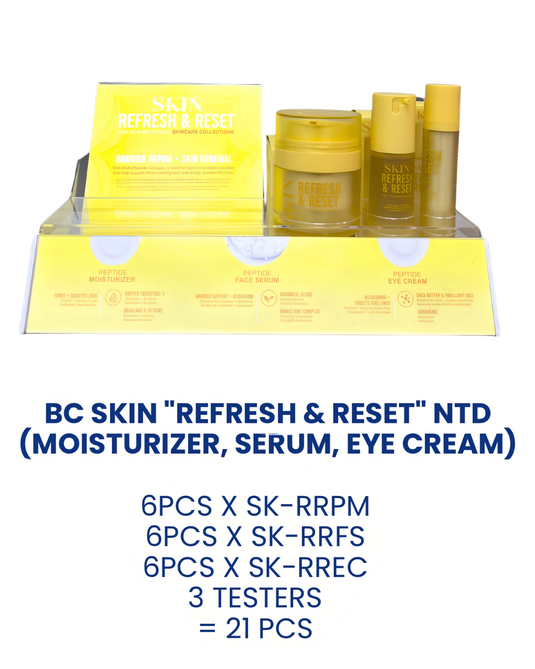 **PRE-ORDER** Skincare-Beauty Creations SKIN Extension “Refresh & Reset” Display SKRR-NTD (21pc Display)