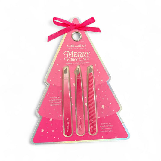 Face-Celavi Merry Christmas 3pc Tweezer Trio 46326H ($2.50 each, 6pc bundle)