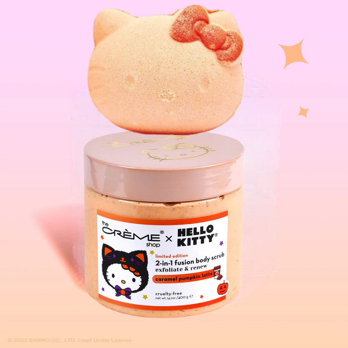 The Crème Shop x Sanrio Hello Kitty Silky Skin Spa Set - Caramel Pumpkin Latte (3pc bundle, $10 each)