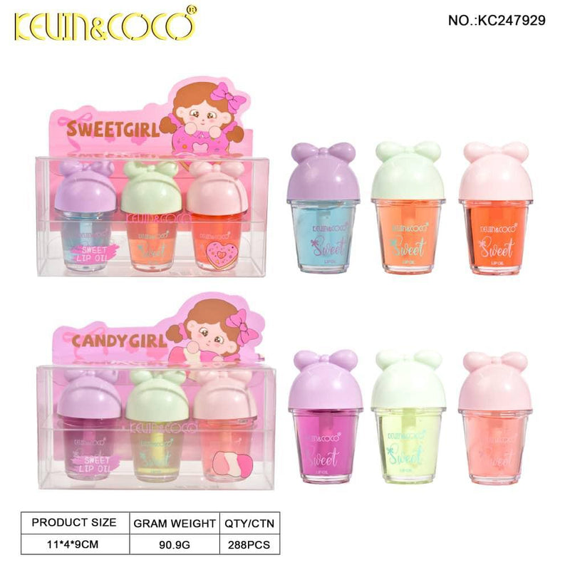 Load image into Gallery viewer, Lips-Kevin&amp;Coco Sweet Girl Lip Oil KC247929 ($2.33 each, 12pcs display)
