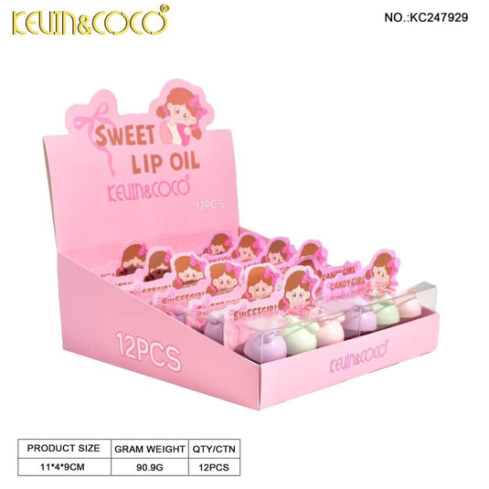 Lips-Kevin&Coco Sweet Girl Lip Oil KC247929 ($2.33 each, 12pcs display)