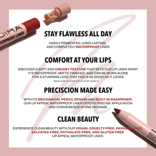 Lips- MOIRA Lip Appeal WATERPROOF Lip Liner LAWL011- Dolly (12pcs bundle, $2.50 each)