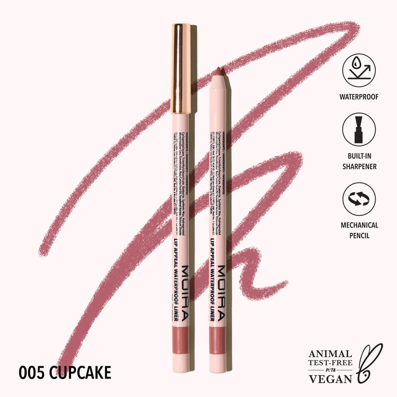 Load image into Gallery viewer, Lips- MOIRA Lip Appeal WATERPROOF Lip Liner LAWL005- Cupcake (12pcs bundle, $2.50 each)
