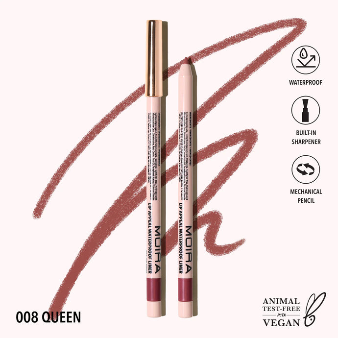 Lips- MOIRA Lip Appeal WATERPROOF Lip Liner LAWL008- Queen (12 pcs bundle, $2.50 each)