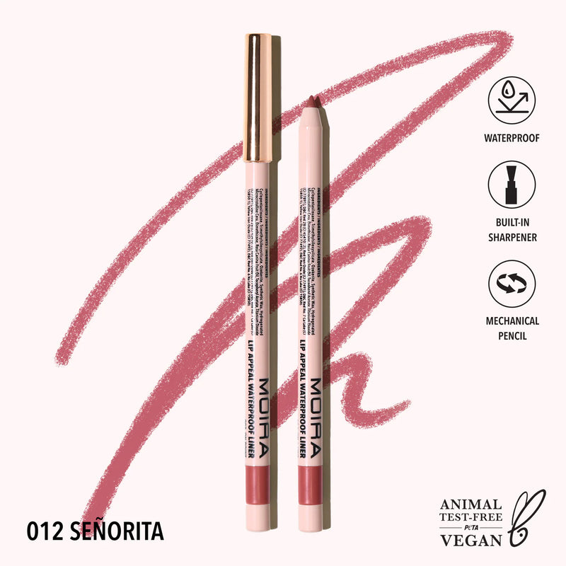 Load image into Gallery viewer, Lips- MOIRA Lip Appeal WATERPROOF Lip Liner LAWL012- Señorita (12pcs bundle, $2.50 each)
