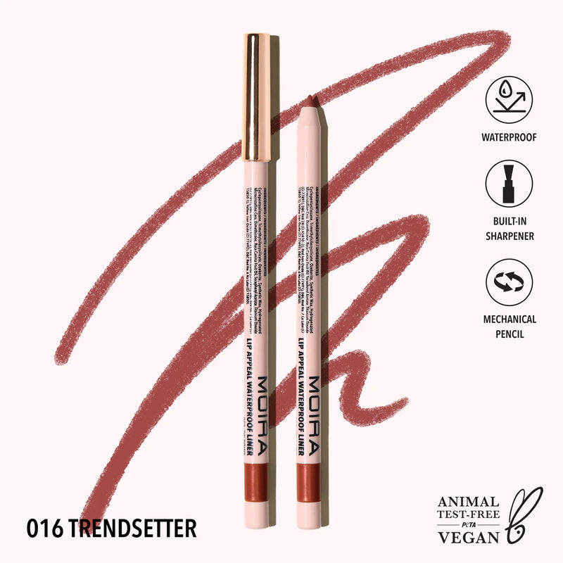 Load image into Gallery viewer, Lips- MOIRA Lip Appeal WATERPROOF Lip Liner LAWL016- Trendsetter (12pcs bundle, $2.50 each)
