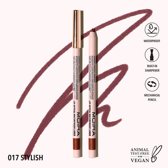 Lips- MOIRA Lip Appeal WATERPROOF Lip Liner LAWL017- Stylish (6pc bundle, $2.50 each)