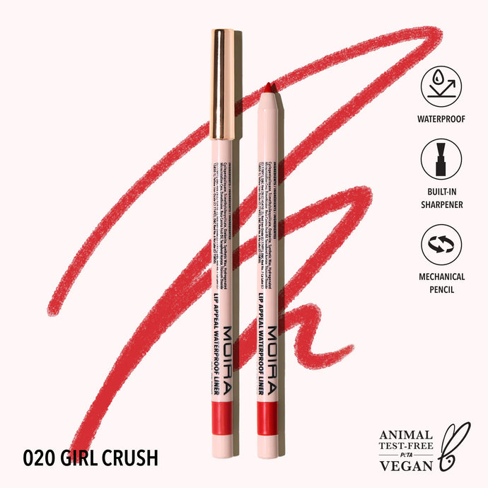 Lips- MOIRA Lip Appeal WATERPROOF Lip Liner LAWL020- Girl Crush (12pcs bundle, $2.50 each)