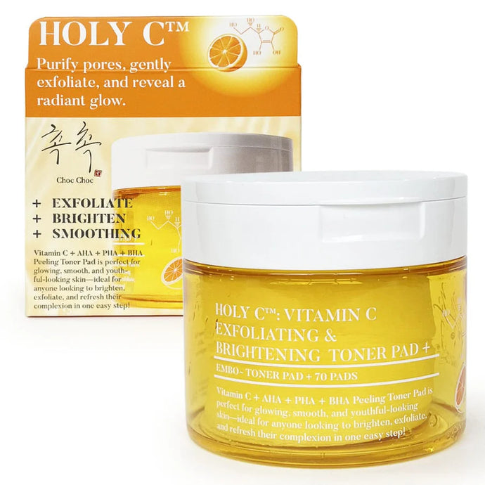 Skincare-Choc Choc Holy C Vitamin C Exfoliating & Brightening Toner Pads CH-26012 ($6.75 each, 4pcs bundle)