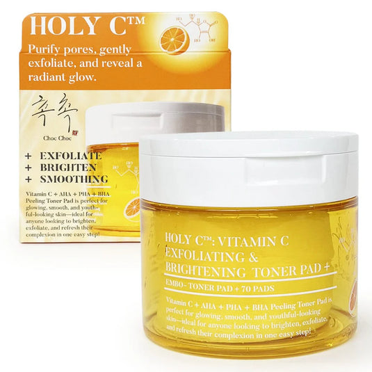 Skincare-Choc Choc Holy C Vitamin C Exfoliating & Brightening Toner Pads CH-26012 ($6.75 each, 4pcs bundle)