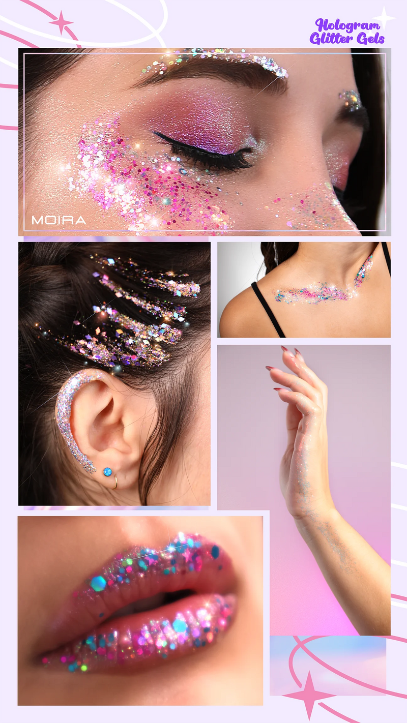 Load image into Gallery viewer, EYES- MOIRA Hologram Glitter Gel- HGG08 Princess Behavior (3pc bundle, $3 each)
