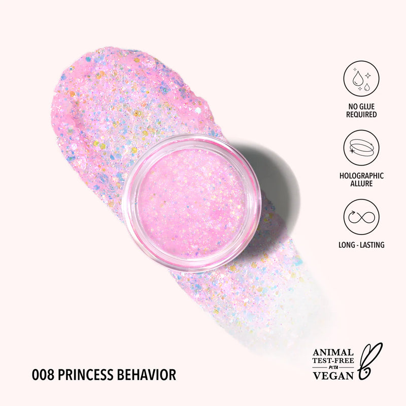 Load image into Gallery viewer, EYES- MOIRA Hologram Glitter Gel- HGG08 Princess Behavior (3pc bundle, $3 each)
