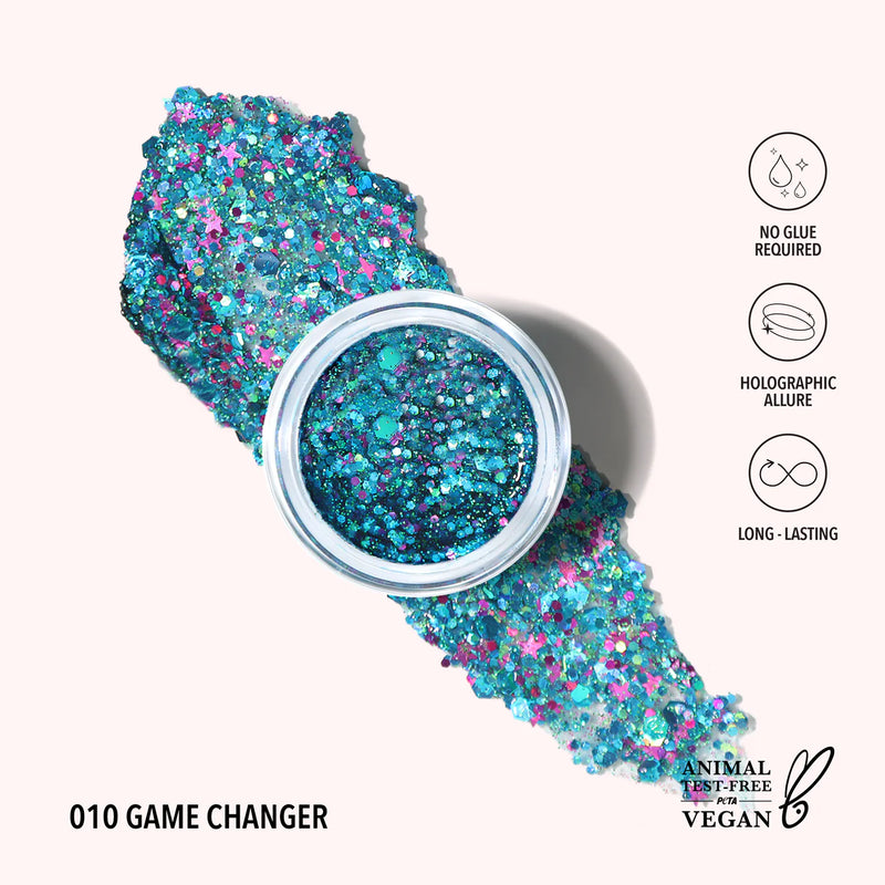 Load image into Gallery viewer, EYES- MOIRA Hologram Glitter Gel- HGG10 Game Changer (3pc bundle, $3 each)
