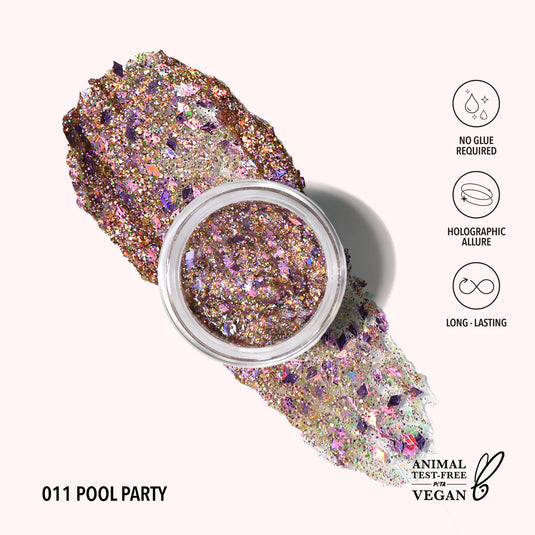 EYES- MOIRA Hologram Glitter Gel- HGG11 Pool Party (3pc bundle, $3 each)