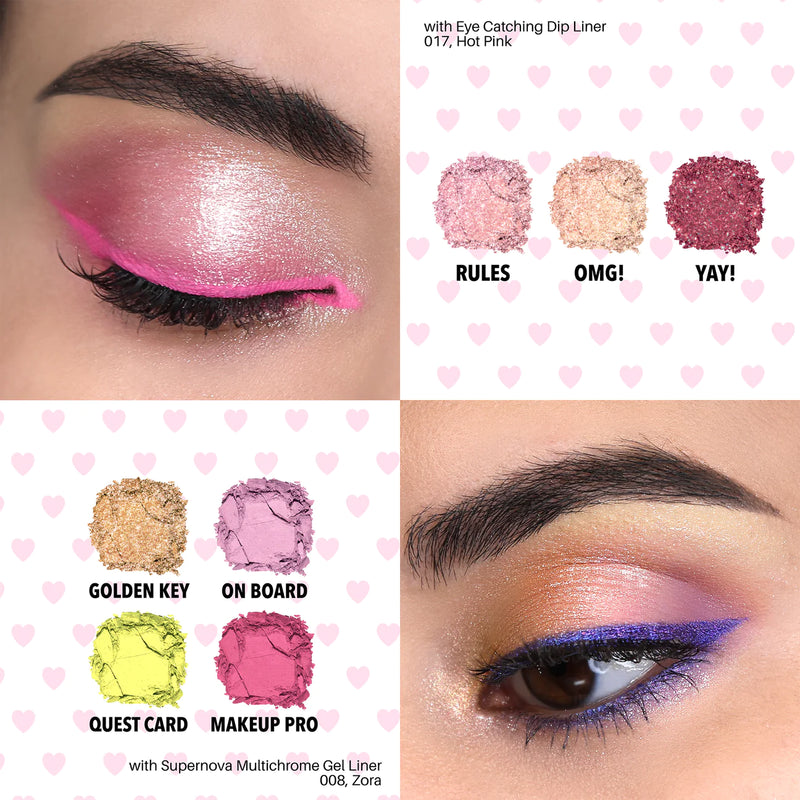 Load image into Gallery viewer, Eyes- MOIRA Beauty Quest Series Makeup Mania Pressed Pigments Palette BQP001 (3pc bundle, $8 each)
