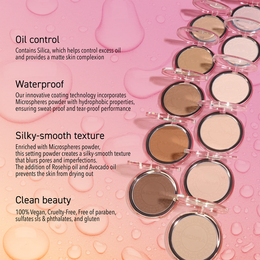 Face- MOIRA Soft Focus Waterproof Setting Powder SWP350- SHEER/LIGHT BEIGE (3pcs bundle, $5 each)