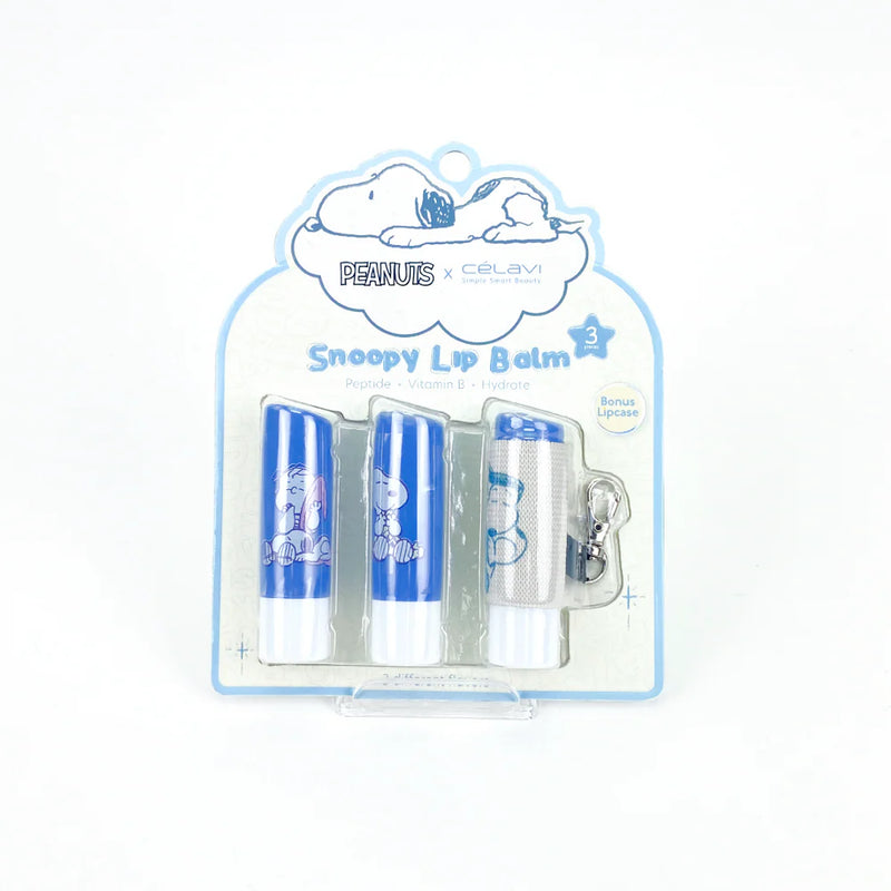 Load image into Gallery viewer, Lips-Celavi x Peanuts 3pc Lip Balm With Lip Holder P60102 ($4.50 each, 4pc bundle)
