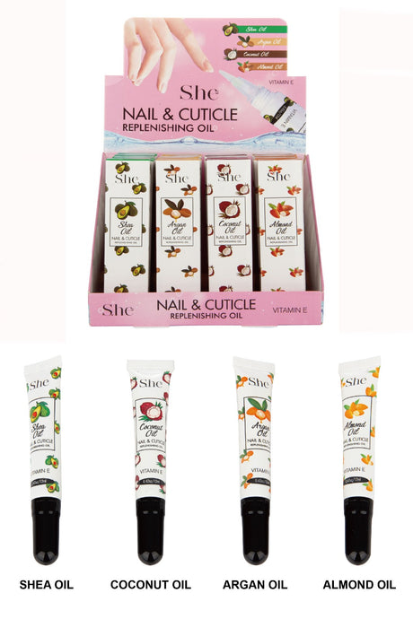 Skincare-She Nail & Cuticle  Replenishing Oil SNS-15 ($1.08 each, 24pcs display)
