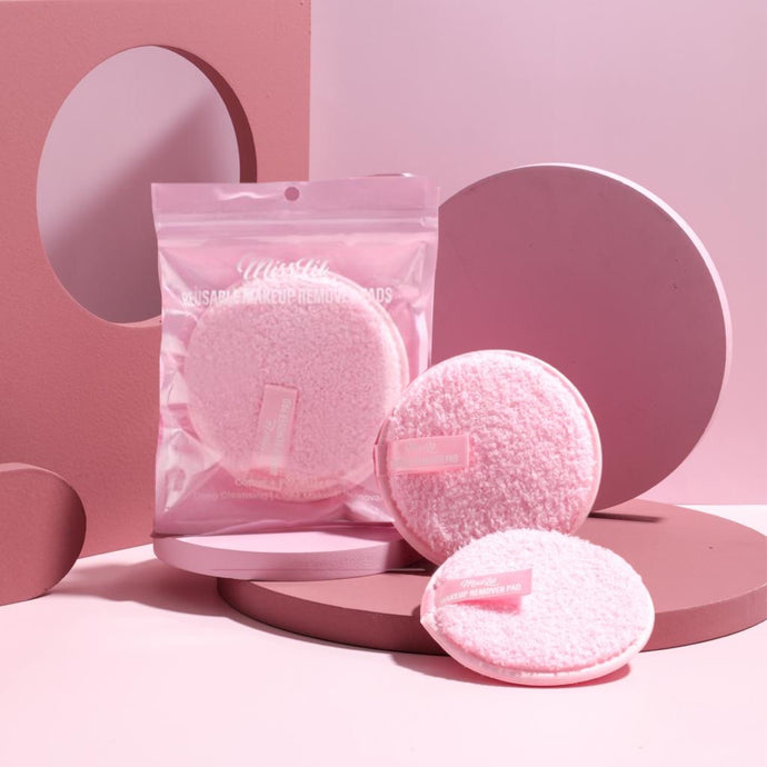 Skincare- Miss Lil 2pc Reusable Makeup Remover Pads Cotton Sherpa MLRMRP-05 (12pc bundle,$1.50 each)