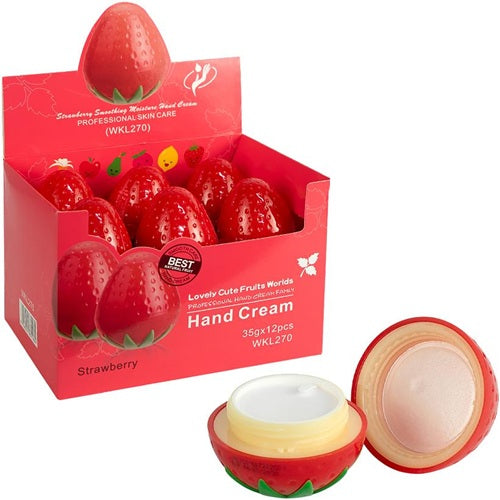 Skincare-Lovely Cute Fruit World Strawberry Hand Cream WKL270 ($1.54 each, 12pc display)