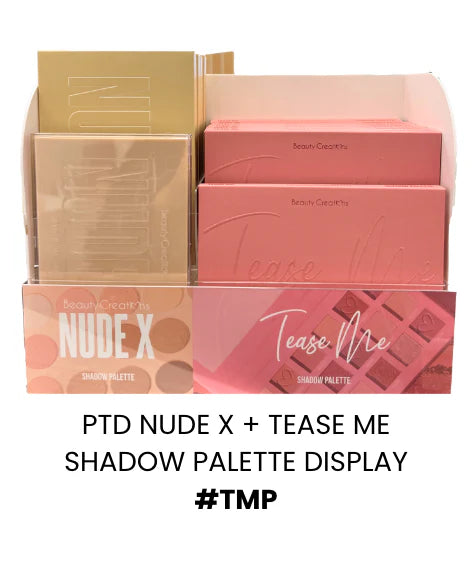 Eyes-Beauty Creations Tease Me + Nude X Display TMNX-PT (6pc each palette, 12pc Display + 2 Free Testers)