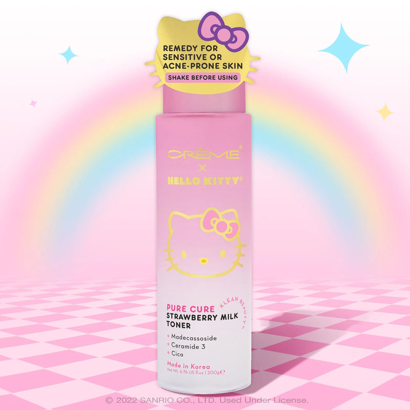 Load image into Gallery viewer, Skincare- The Crème Shop x Hello Kitty Pure Cure Strawberry Milk Toner HKMT8825 (4pc bundle,$8 each)
