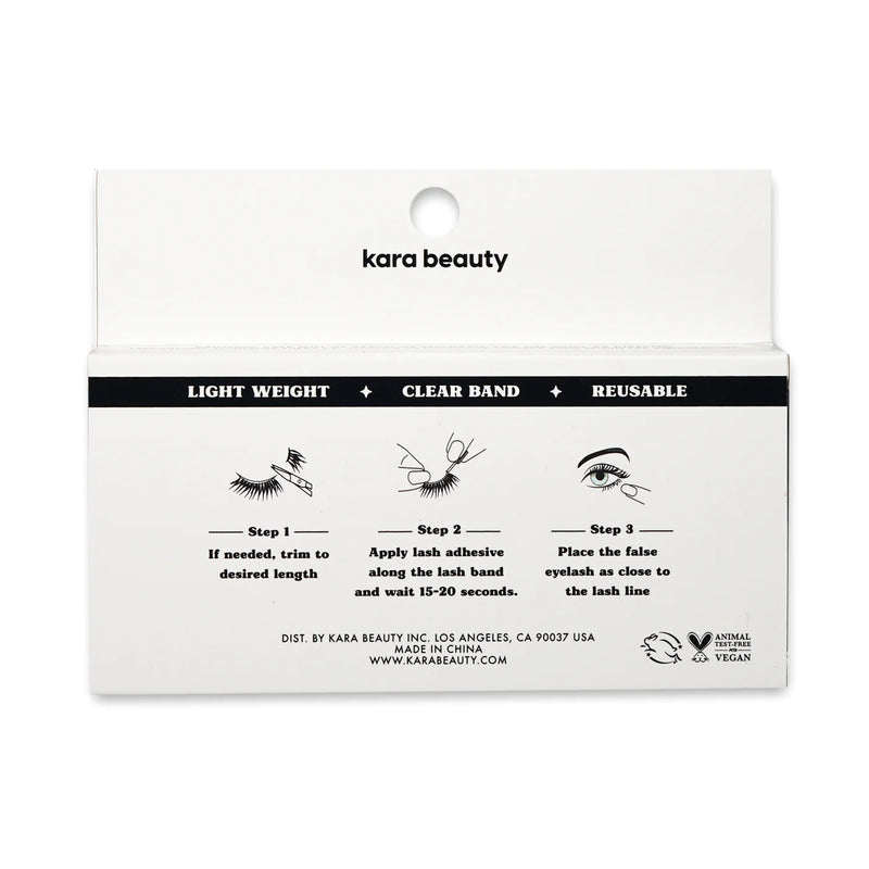 Load image into Gallery viewer, Eyes-Kara Beauty Eyelashes GHOSTED INVISIBLE BAND FABULASHES IBL06 (12pc pack $1.50 each)
