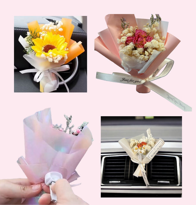 Novelties- Flower Bouquet Car Vent Air Freshener MIX (12pc bundle, $2.50 each)