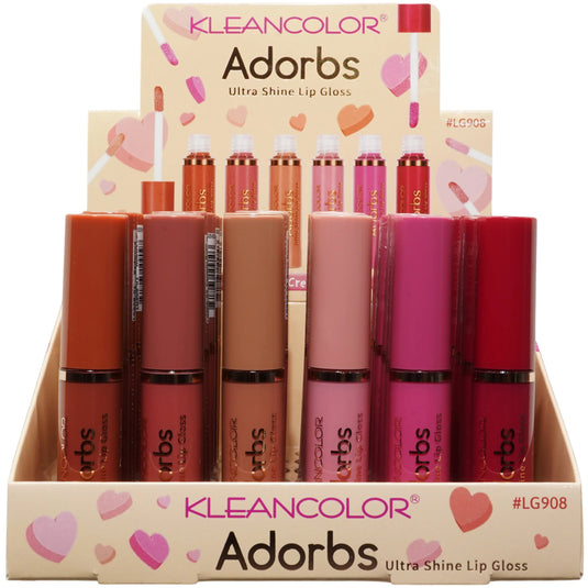 Lips-Kleancolor Adorbs Ultra Shine Lipgloss LG908 (36pc Display)